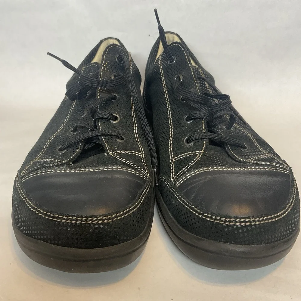 Finn Comfort Soho Comfort Sneakers Black Leather Women's Size 42/11-11.5